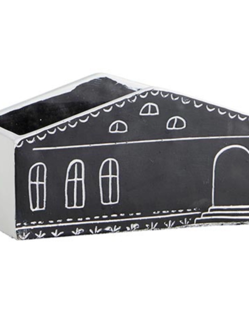 Stylish Black Ceramic Desk Organizer by